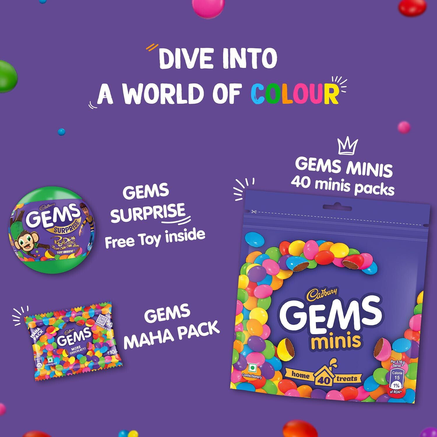 Image of Cadbury Gems minis pouch Bar