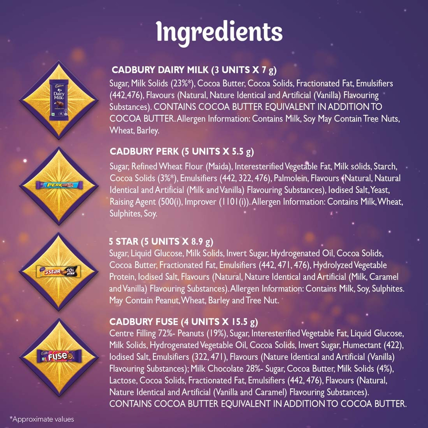 Image of Cadbury Celebrations Premium Selections Chocolate Pack Bars