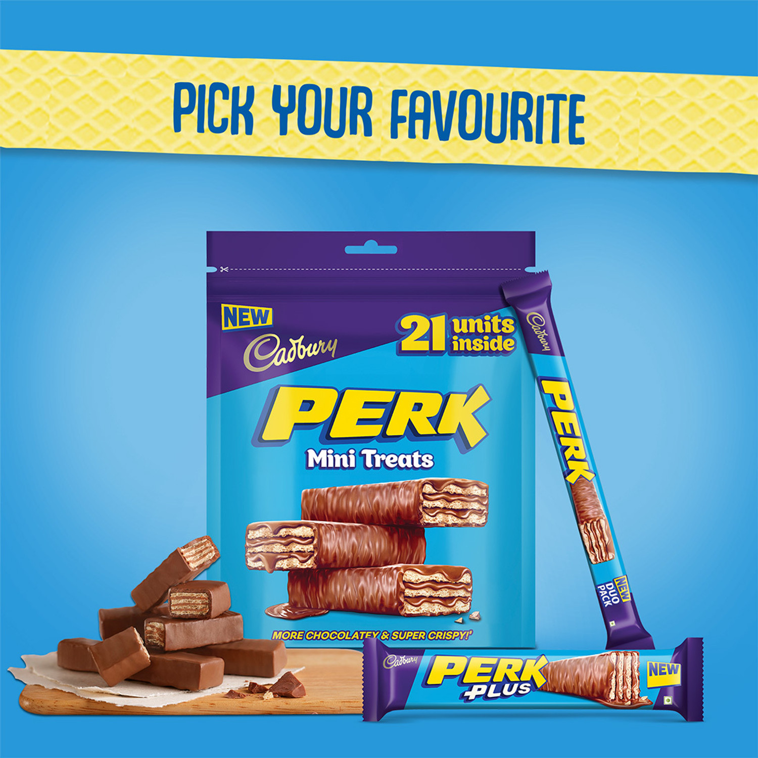 Image of Cadbury Perk Chocolate Coated Wafer Bar