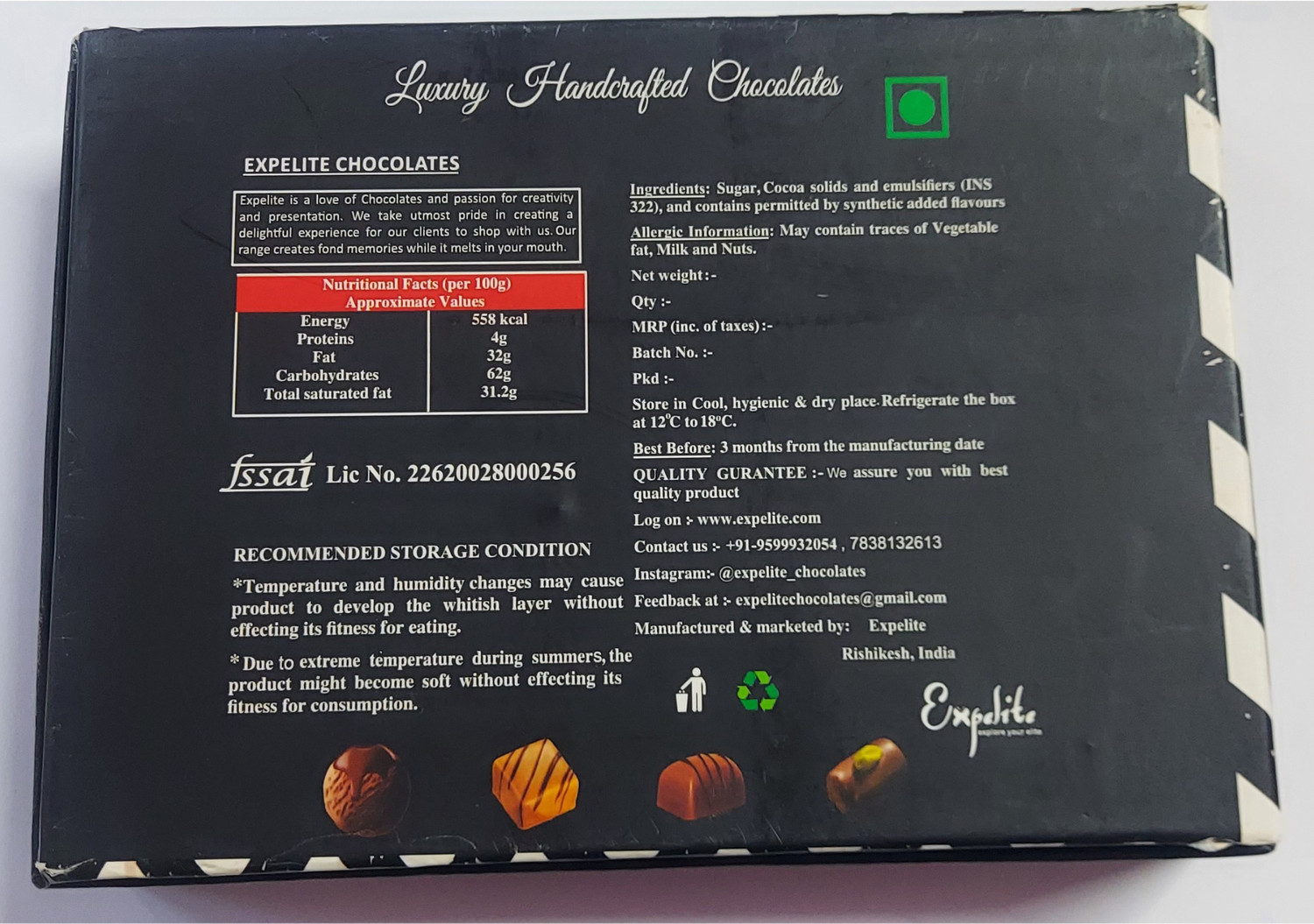 Image of Expelite Happy New Year and Christmas Chocolate gift for Employees -4 pieces best gift f Bar Gift Pack