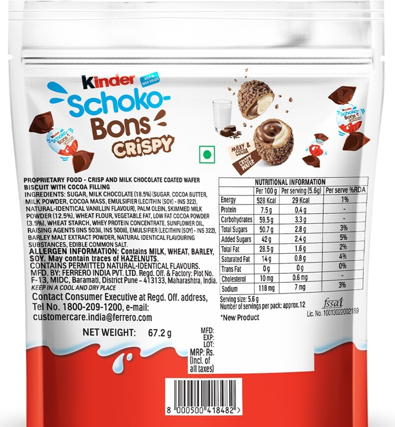 Image of Kinder Schokobons Crispy Fudge