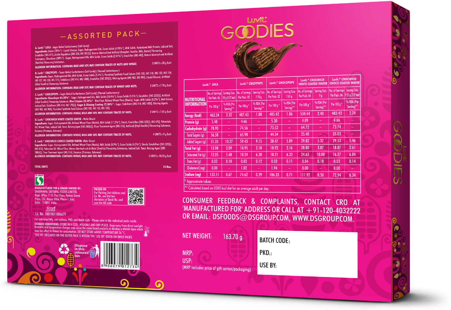 Image of LuvIt Goodies Chocolates Treat Gift Pack | For Birthday, Rakhi, Diwali Occasions | Truffles Gift Pack
