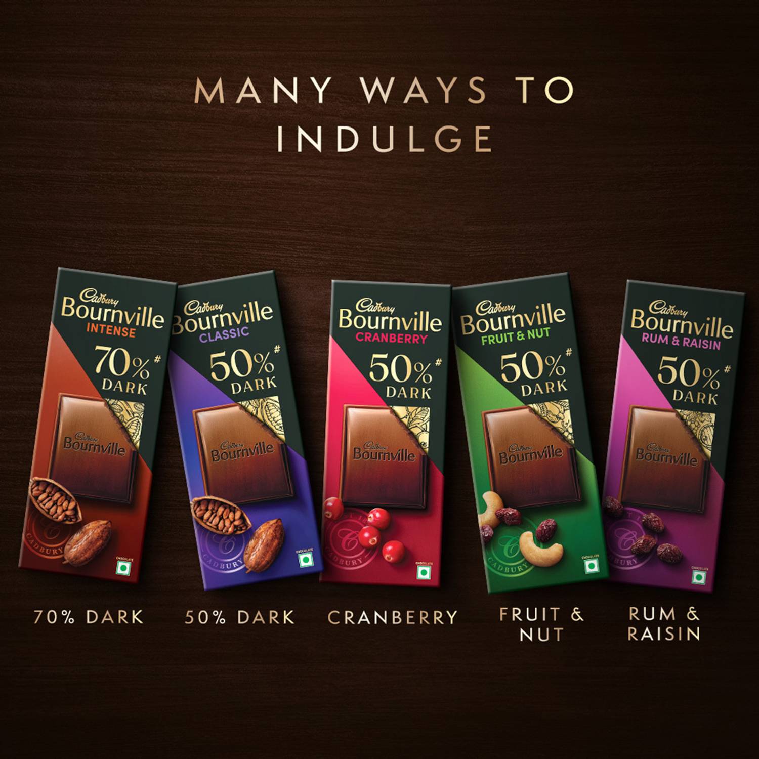 Cadbury Bournville 50% Dark Chocolate Pack of 5 · 75 g (375 g total) - Image 5