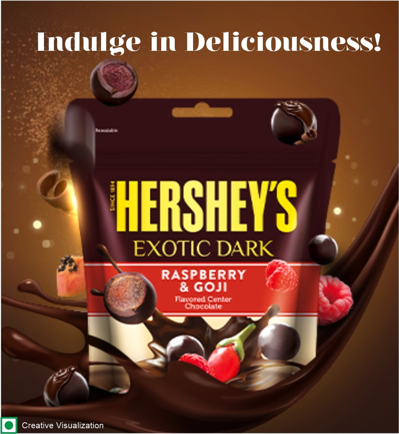 Image of HERSHEY'S Raspberry And Goji Dark Chocolate Truffles