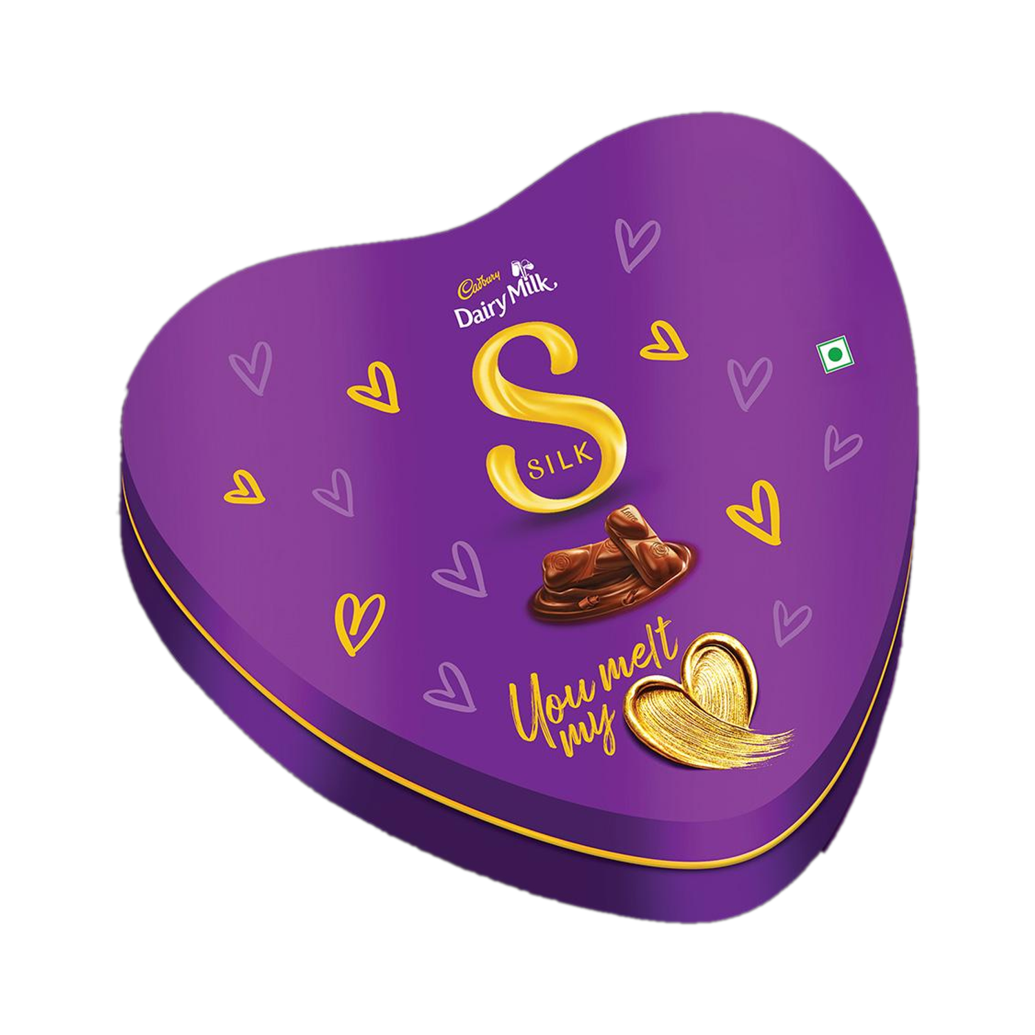 Image of Cadbury Dairy Milk Silk Heart Shaped Box Chocolate Bars