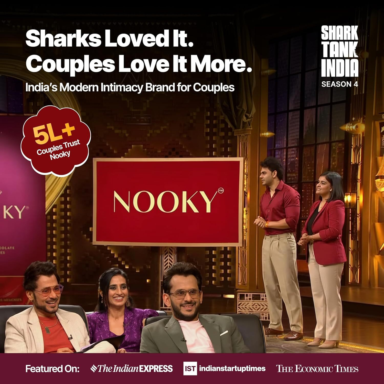 Image of Nooky Mood Uplifting Mini Bites Dark Chocolates for Couples Bar Gift Pack