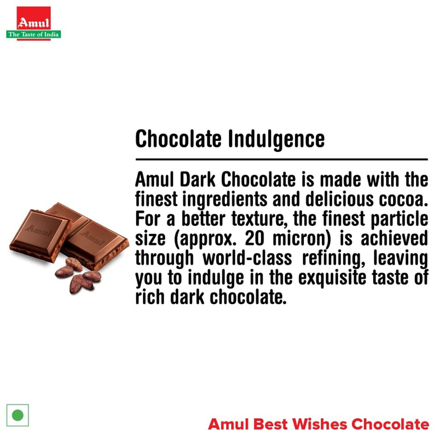 Image of Amul Best Wishes Dark Chocolate Bar