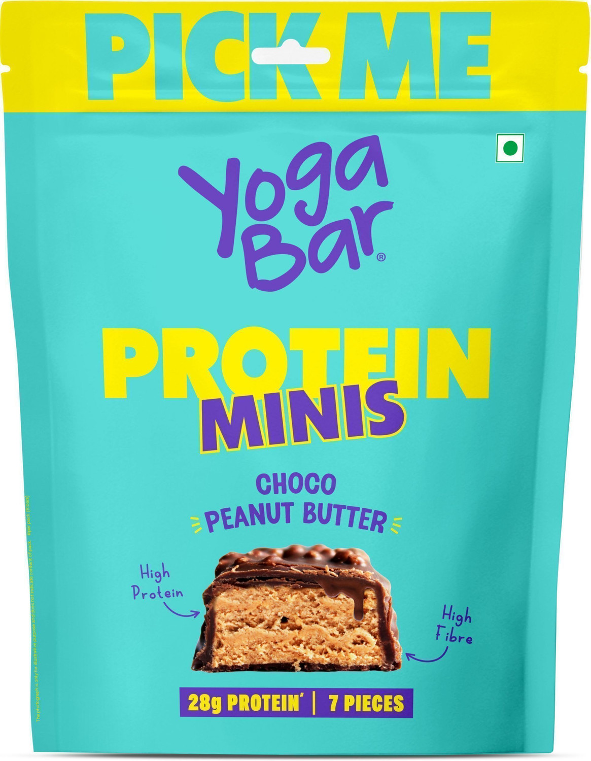 Image of Yogabar 4g Protein | Choco Peanut Butter | 2 x Pack of 7 Mini Protein Bar