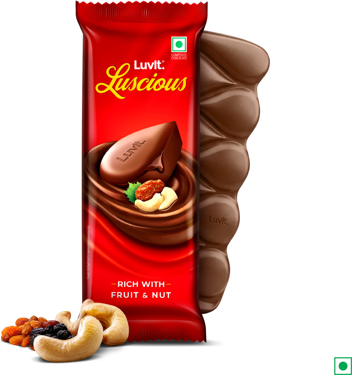 Image of LuvIt Luscious Fruit & Nut Chocolate | Multipack | Deliciously Smooth | Bar Gift Pack