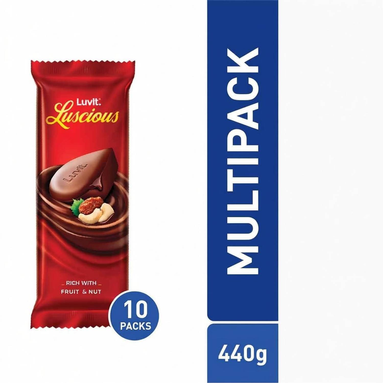 LuvIt Luscious Fruit & Nut Chocolate | Multipack | Deliciously Smooth Bar Gift Pack