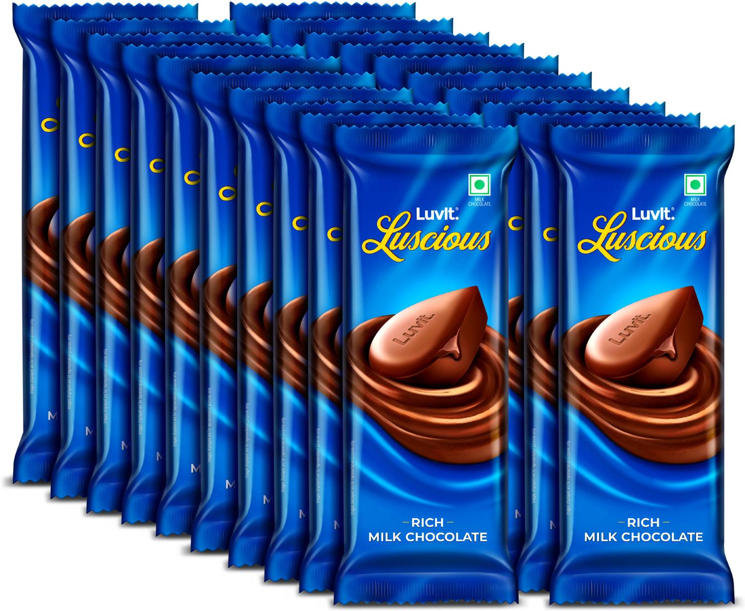 LuvIt Luscious Milk Chocolate | Multipack | Deliciously Smooth Bar Gift Pack