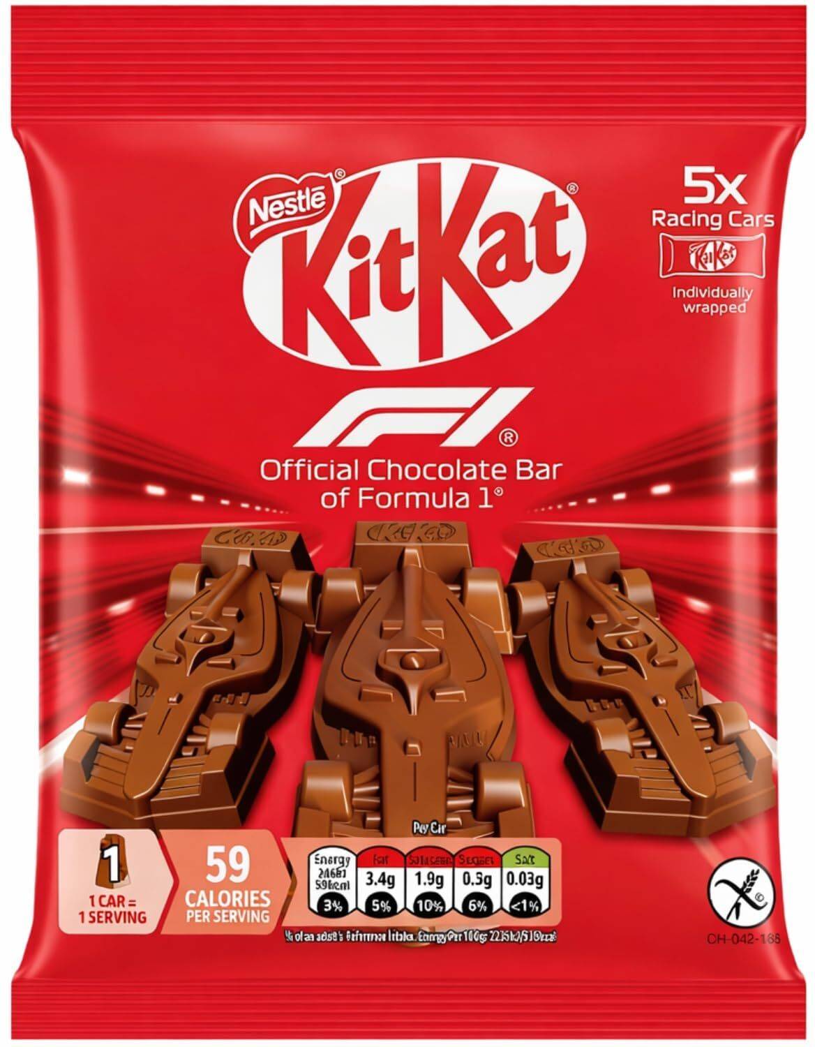 Nestle Kitkat F1 Racing Cars Milk Chocolate Bar (5g x 11) - Image 1