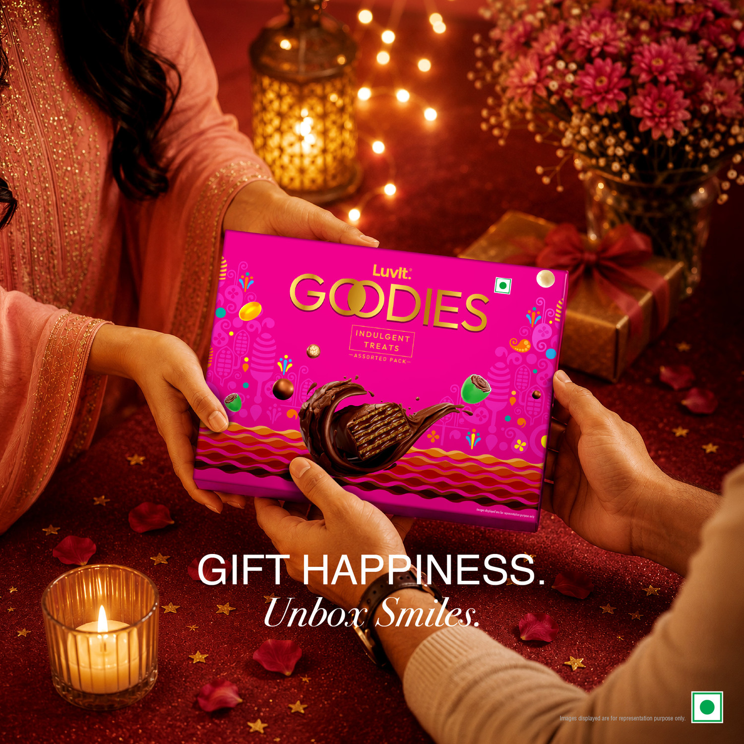 Image of LuvIt Goodies Chocolates Treat Gift Pack | For Birthday, Rakhi, Diwali Occasions | Truffles Gift Pack