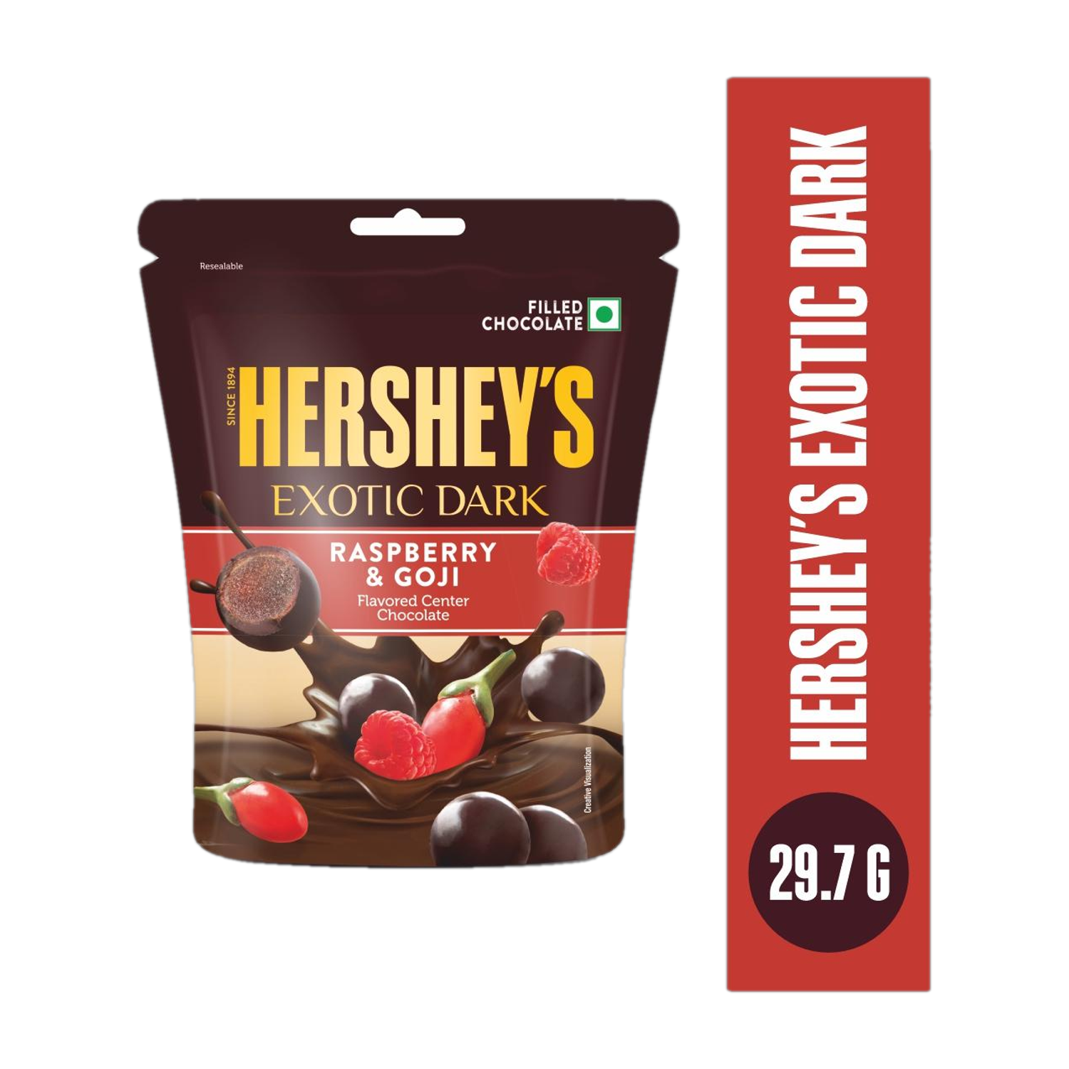 Image of HERSHEY'S Raspberry And Goji Dark Chocolate Truffles