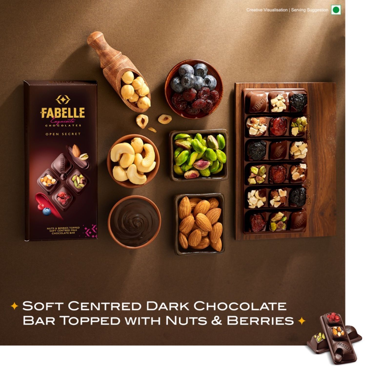 Image of Fabelle Mousse With Nuts And Berries Chocolate Bars