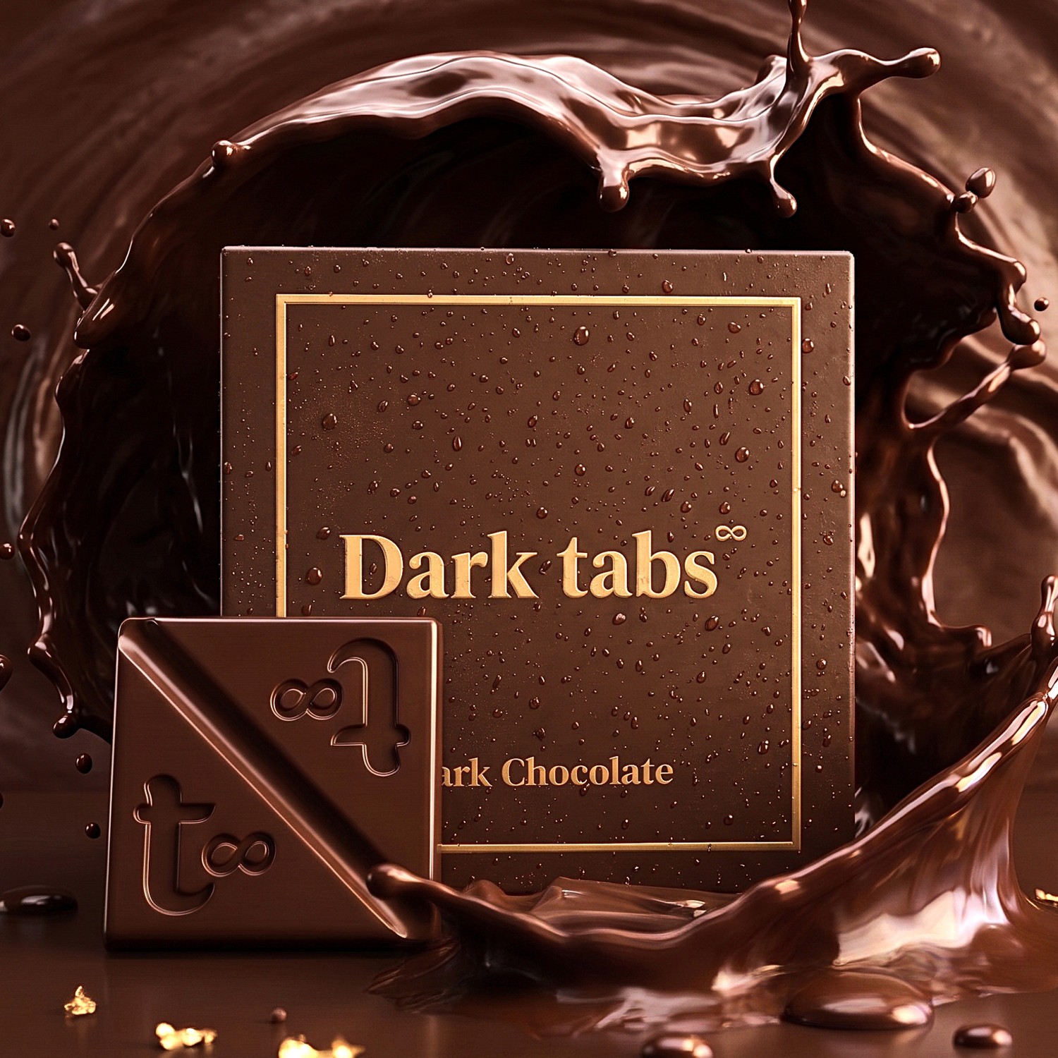 Image of Dark Tabs Chocolate for Couples | Romance Tab Chocolate for Mood Uplifting Men & Women Bar Gift Pack (20 g)