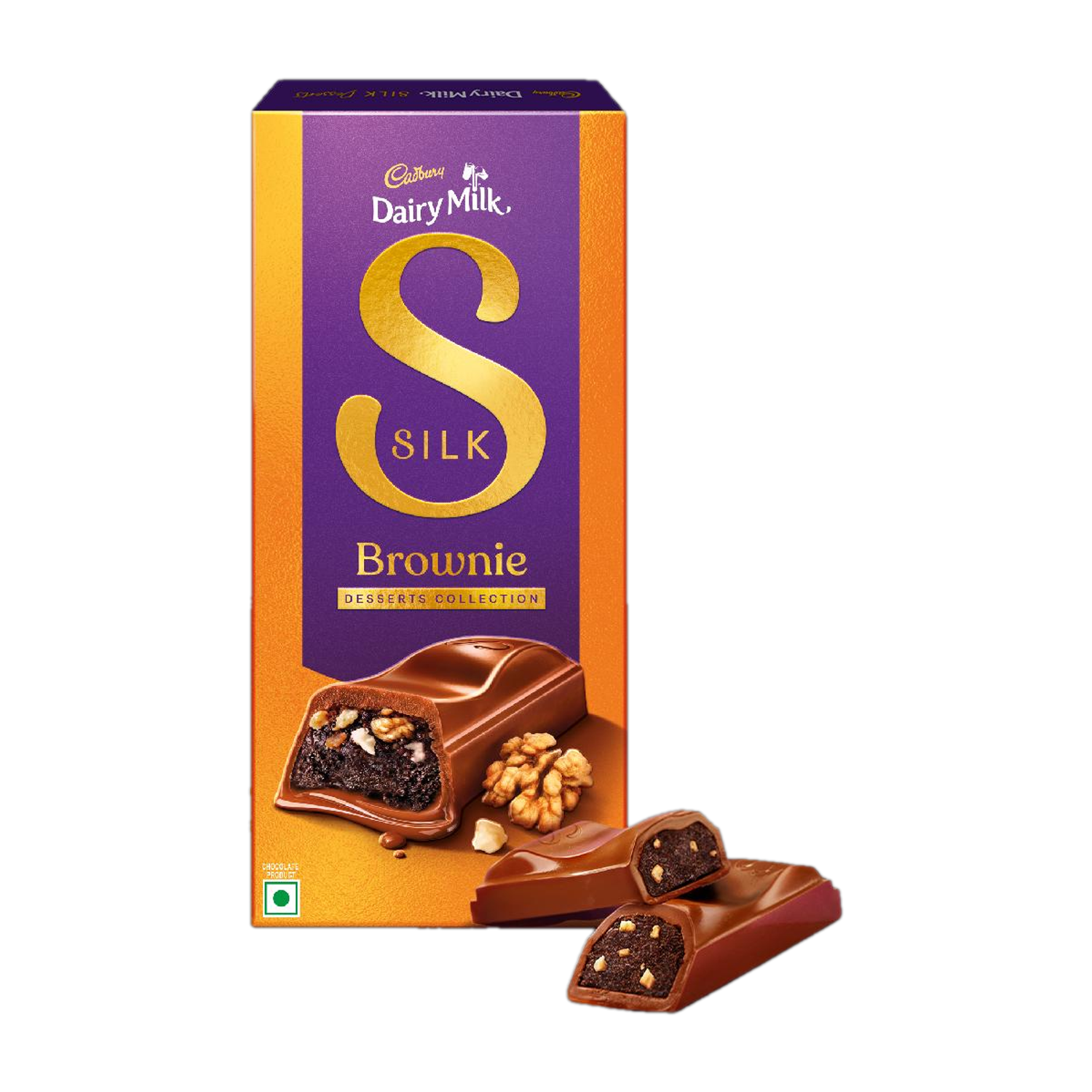Image of Cadbury Dairy Milk Silk Dessert Walnut Brownie Chocolate Bar