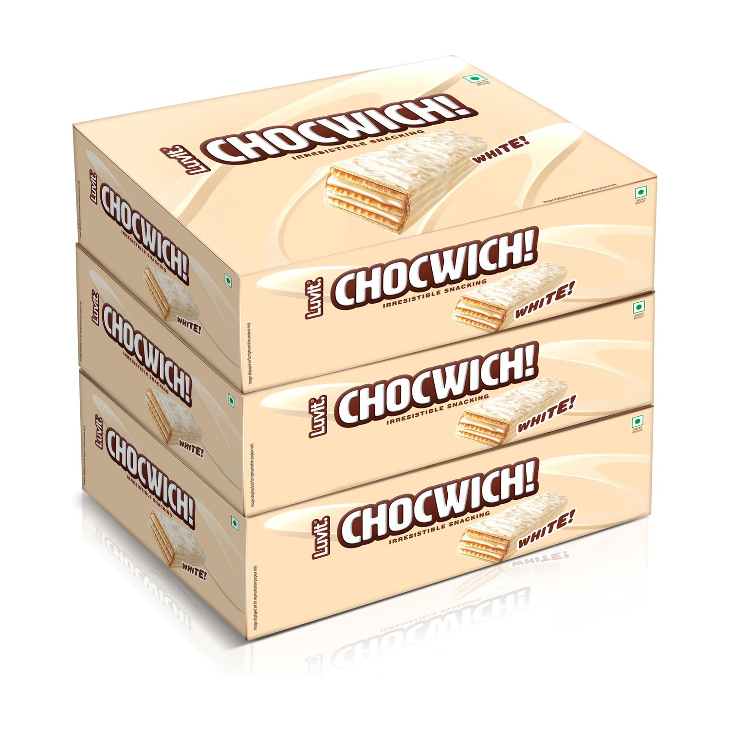 Image of LuvIt Chocwich White Crispy Wafer Chocolates | Crunchy & Delicious | Bar Gift Pack