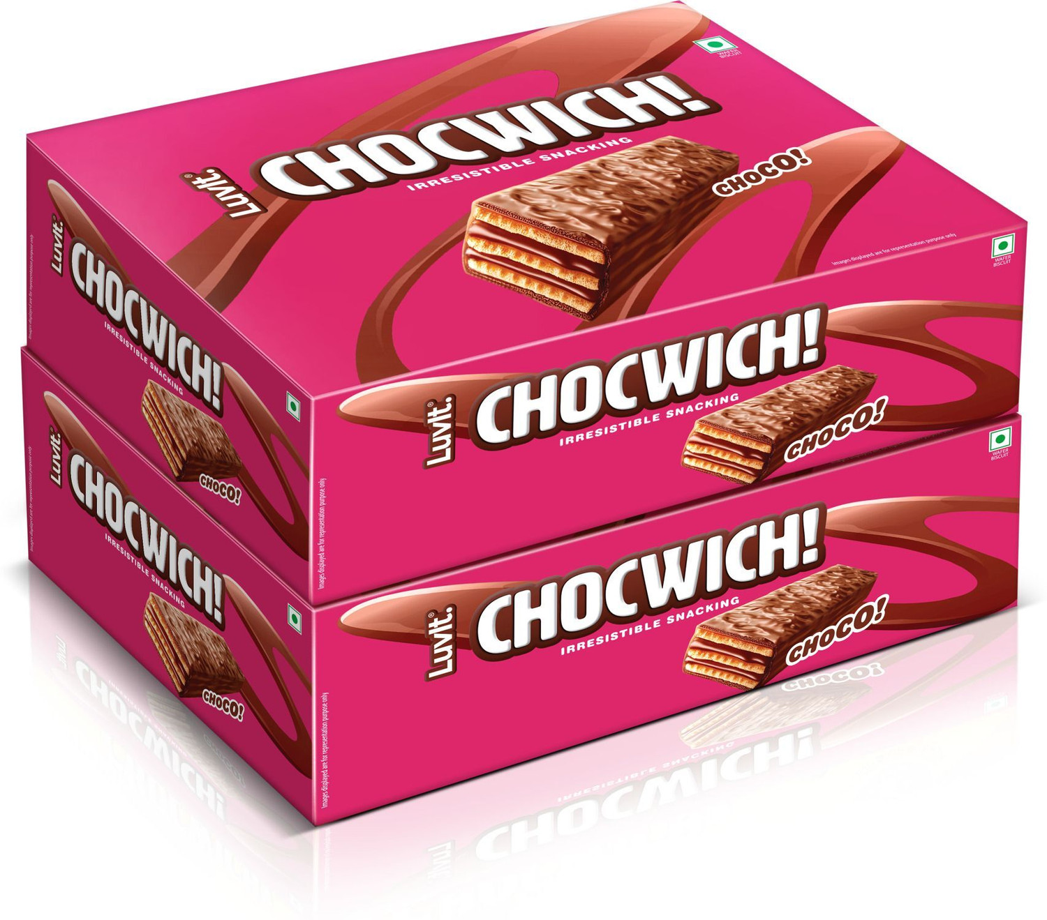 Image of LuvIt Chocwich Brown Crispy Wafer Chocolates | Crunchy & Delicious | Bar Gift Pack