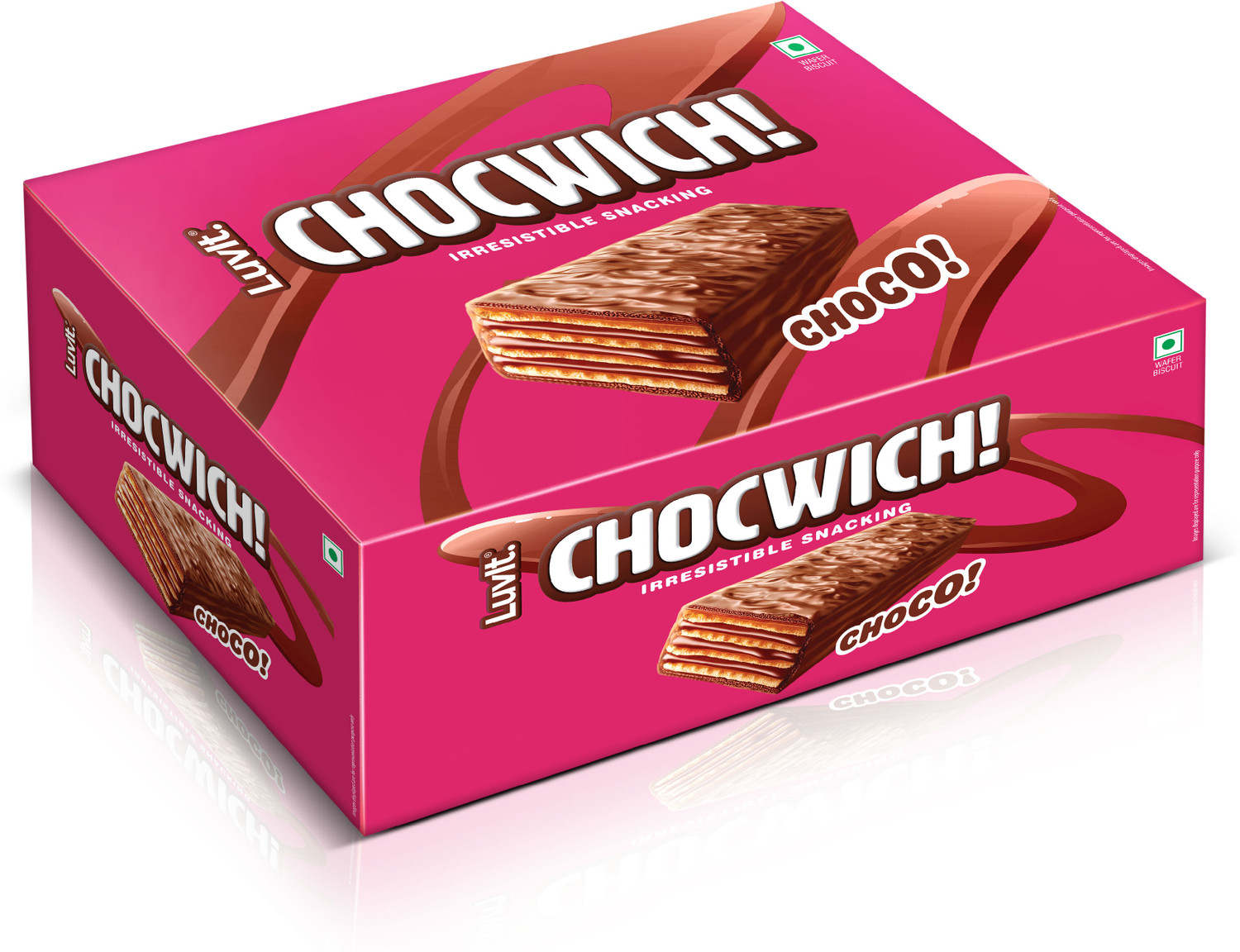 Image of LuvIt Chocwich Brown Crispy Wafer Chocolates | Crunchy & Delicious | Bar Gift Pack