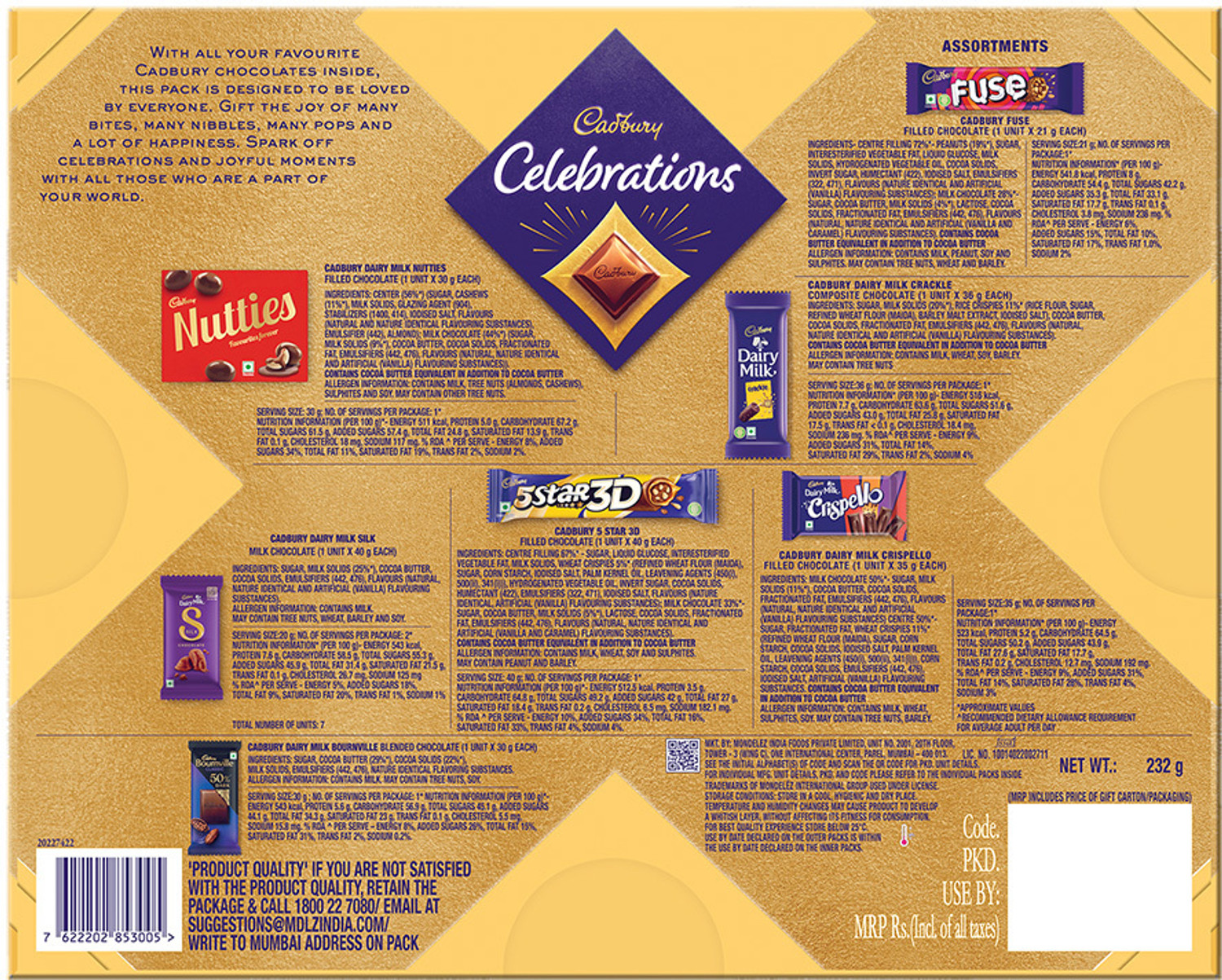 Image of Cadbury Celebrations Premium Selections Assorted Chocolate Bar Gift Pack