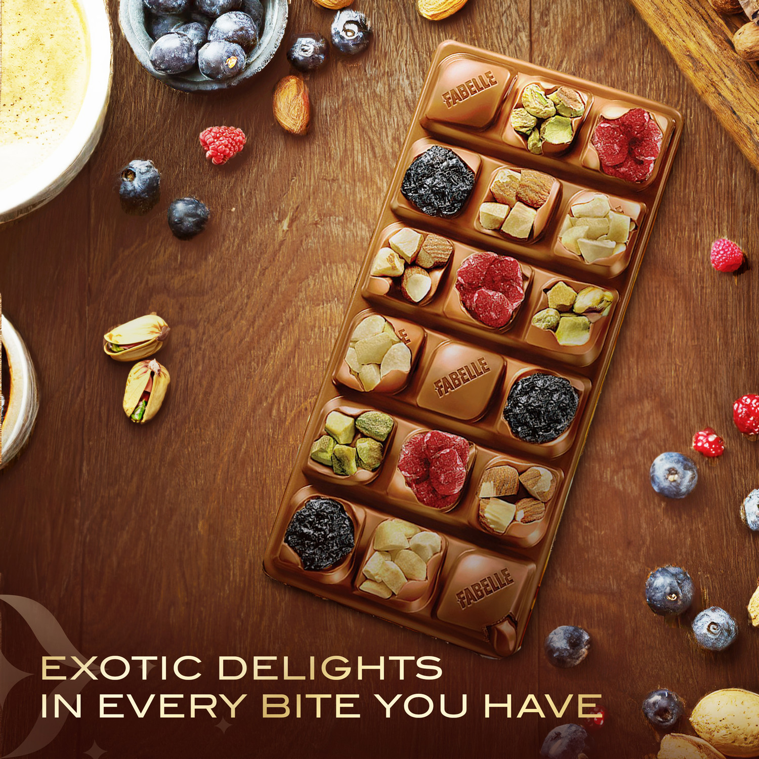Image of Fabelle Mousse With Nuts And Berries Chocolate Bars