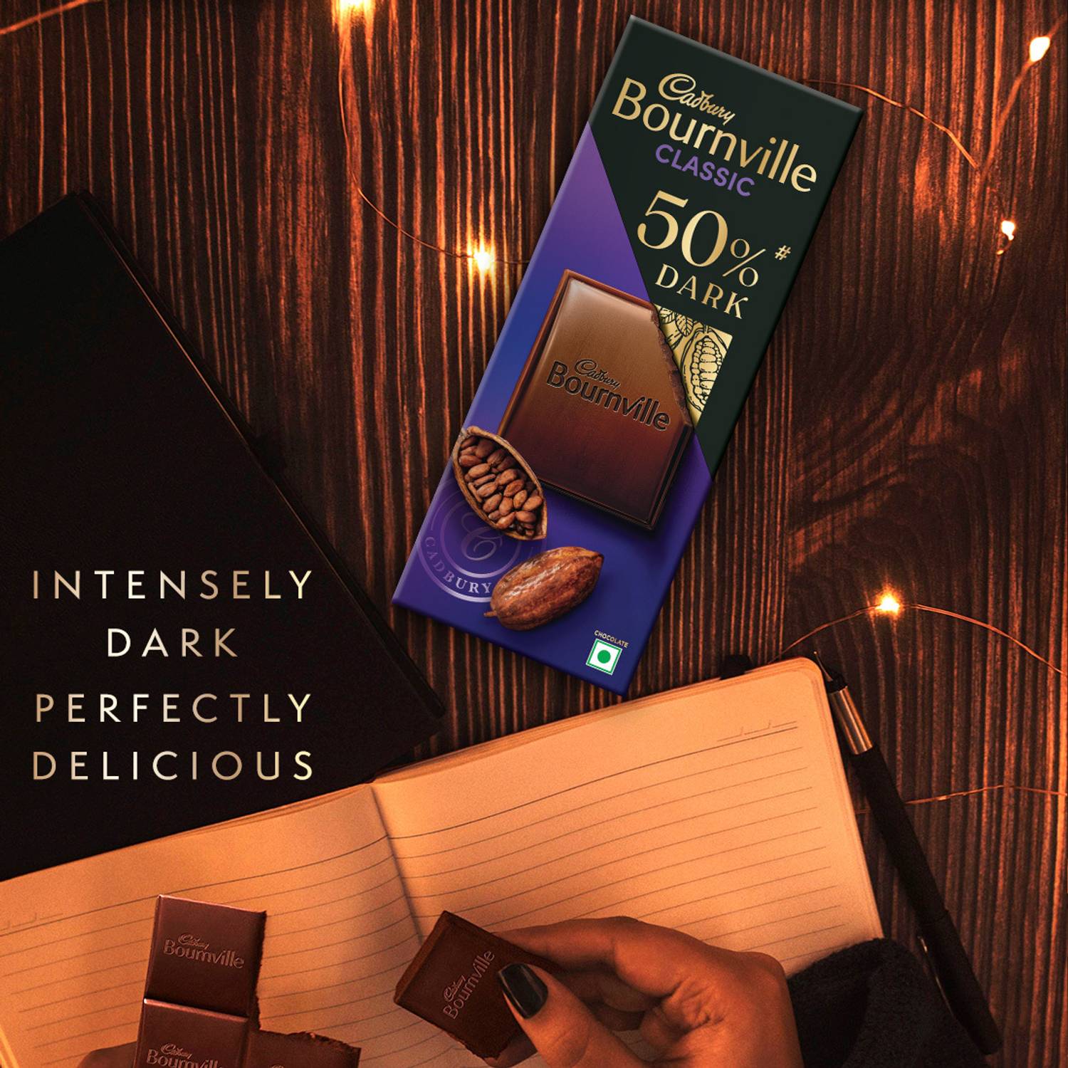 Cadbury Bournville 50% Dark Chocolate Pack of 5 · 75 g (375 g total) - Image 3