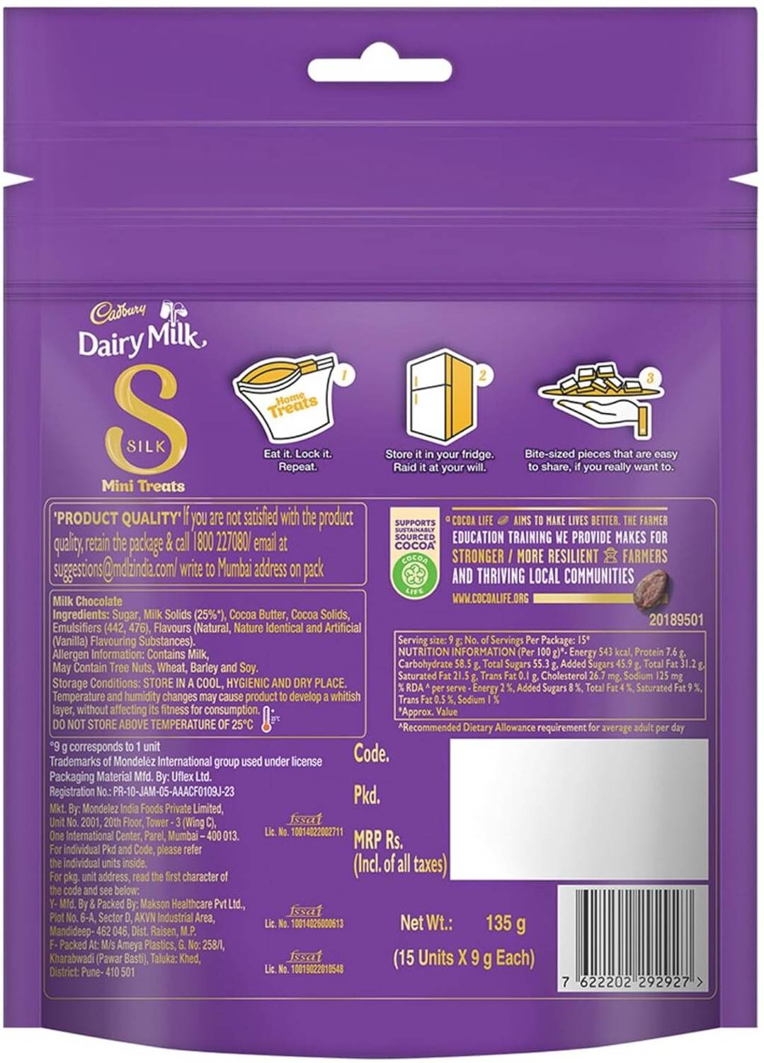 Cadbury Dairy Milk Silk Mini Treats 153g - Image 4