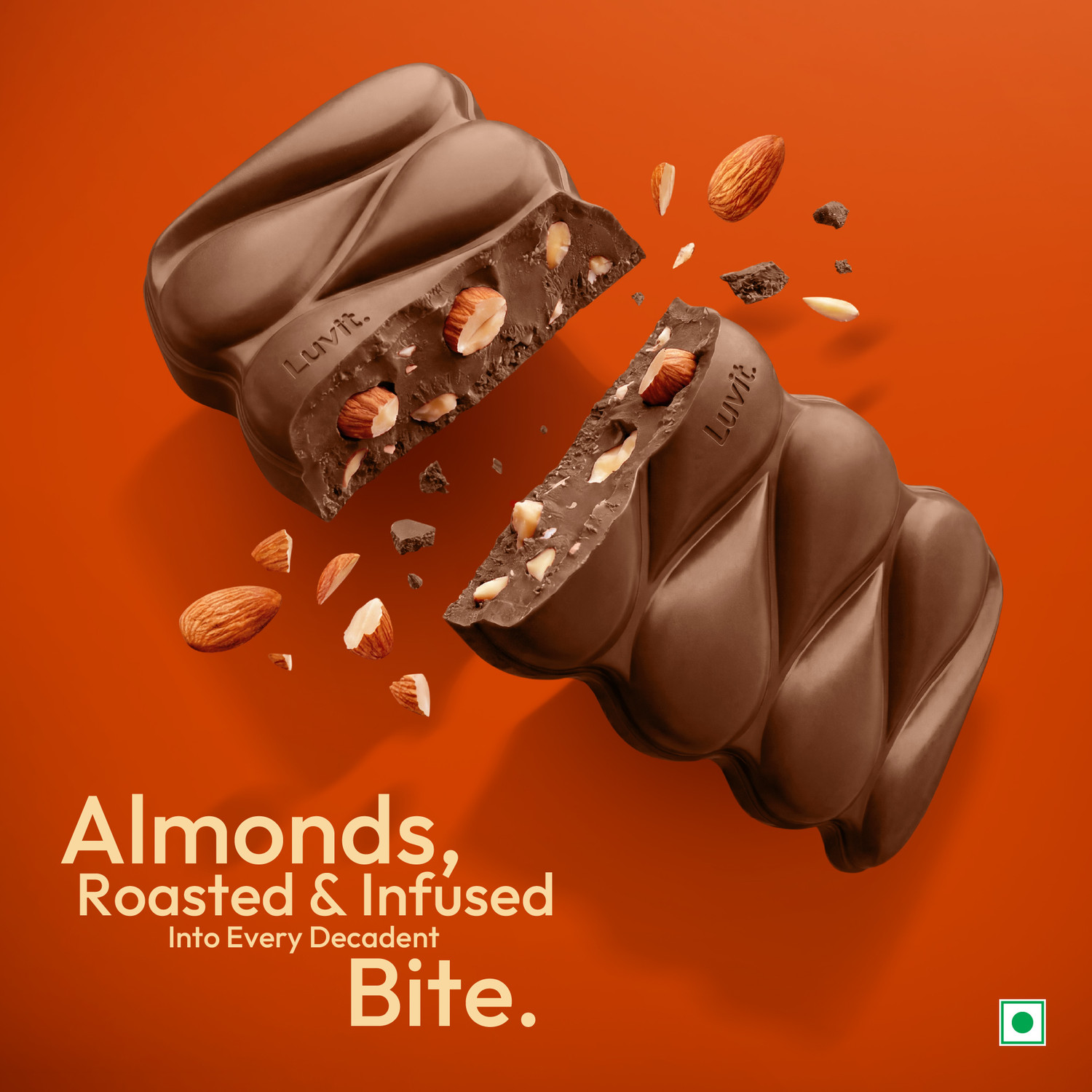 Image of LuvIt Luscious Roasted Almonds Chocolate | Multipack | Deliciously Smooth Bar Gift Pack