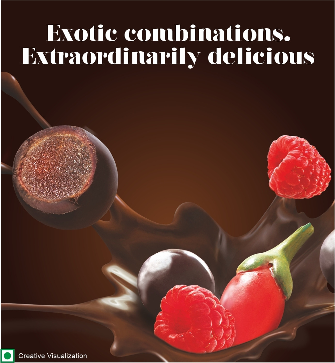Image of HERSHEY'S Raspberry And Goji Dark Chocolate Truffles