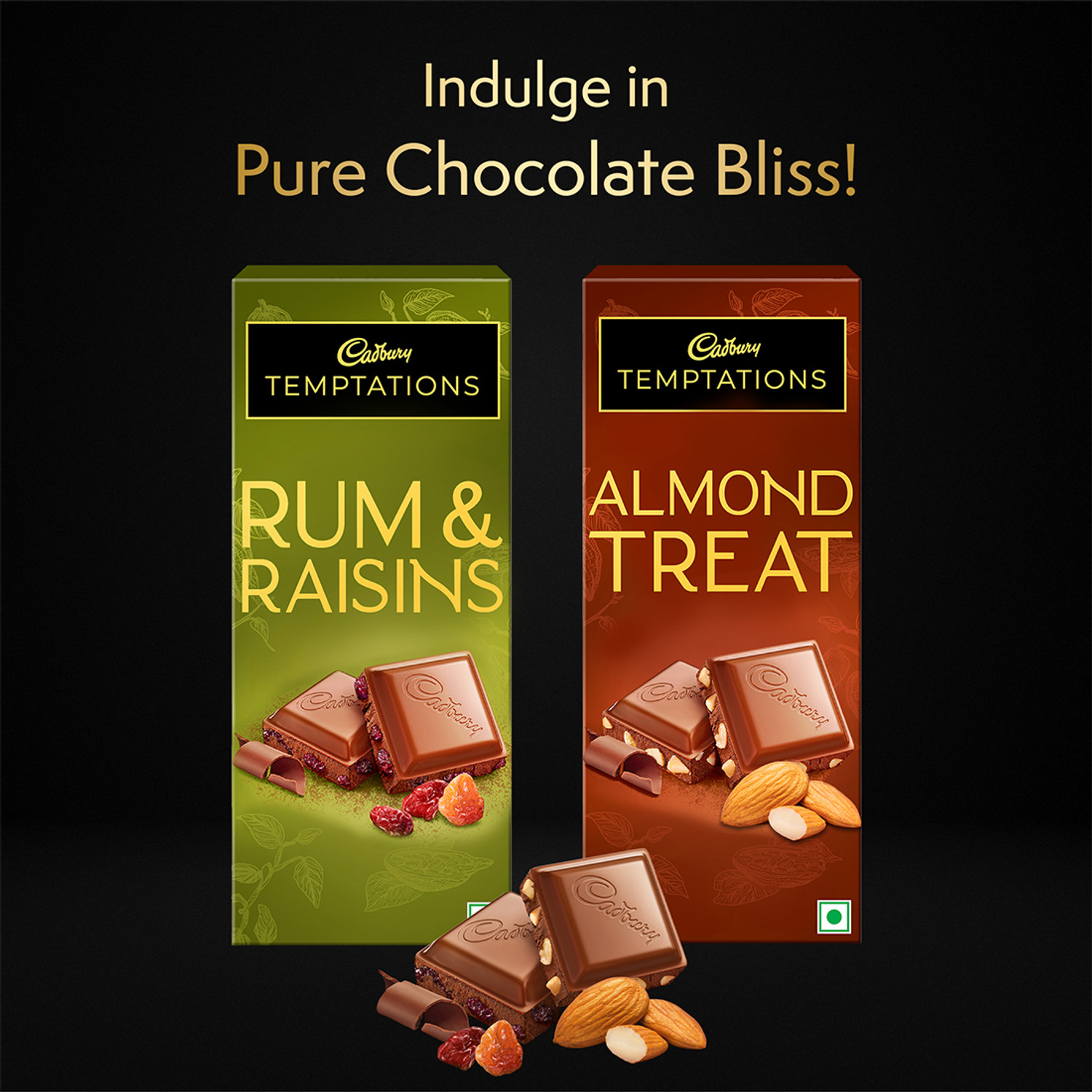 Image of Cadbury Temptations Almond Treat Premium Chocolate Bars