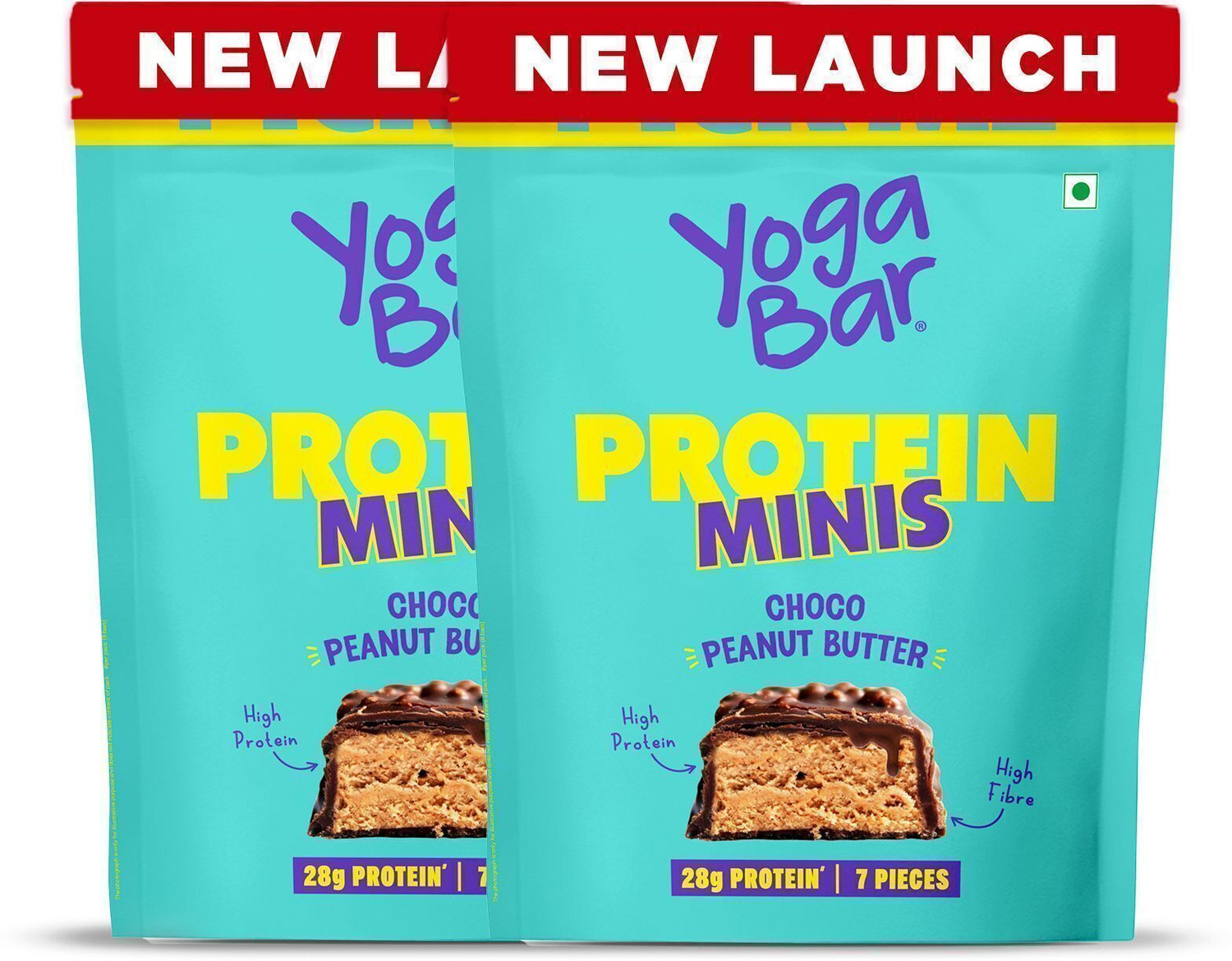 Image of Yogabar 4g Protein | Choco Peanut Butter | 2 x Pack of 7 Mini Protein Bar
