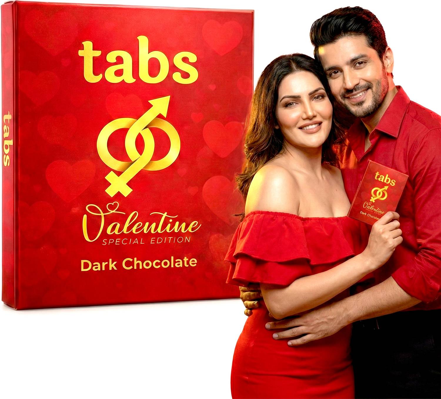 TABS Couple Chocolate for Him & Her | Romantic Premium Bar Bar Gift Pack