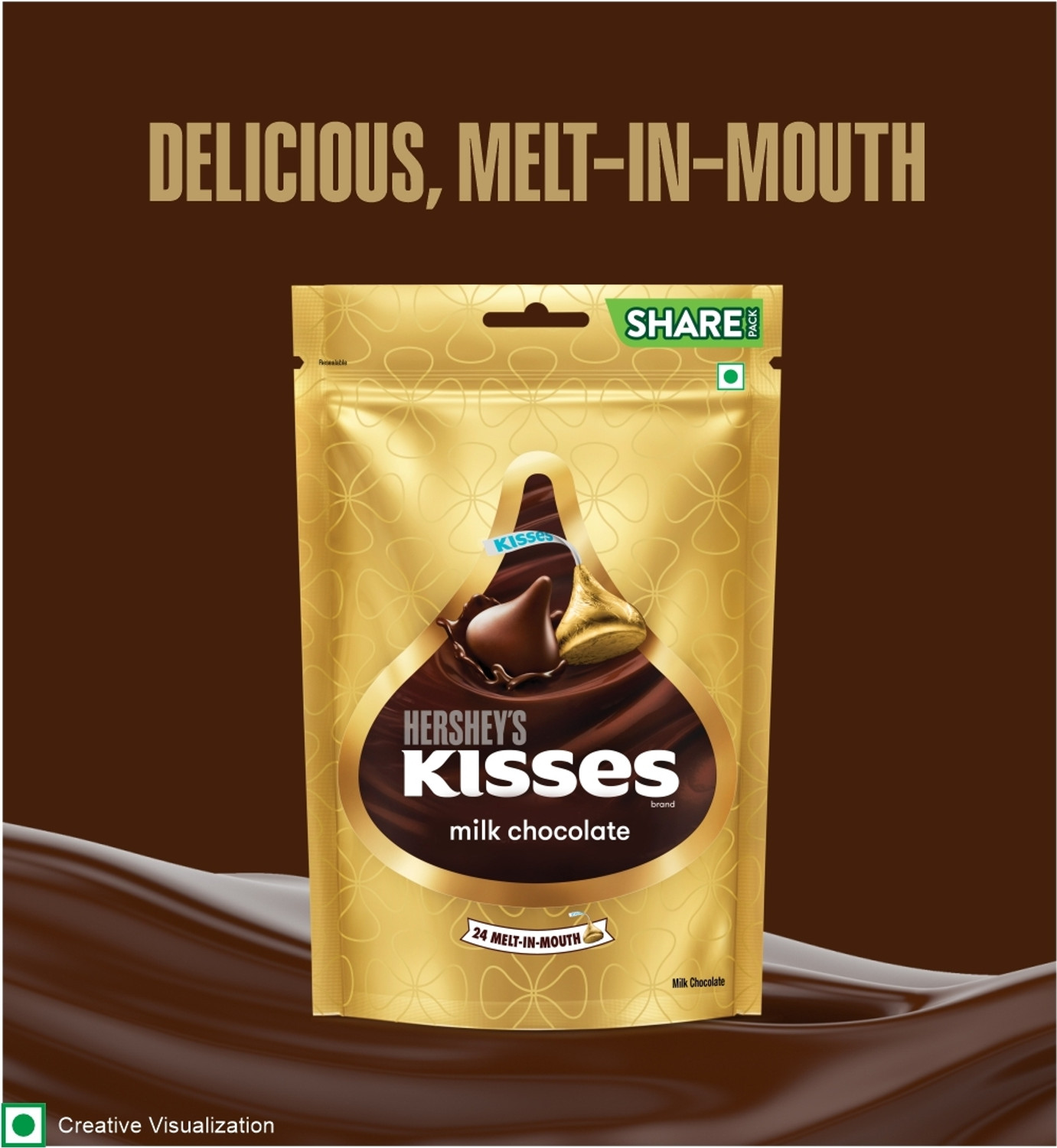 Image of HERSHEY'S Milk Kisses Large Chocolate Truffles Gift Pack