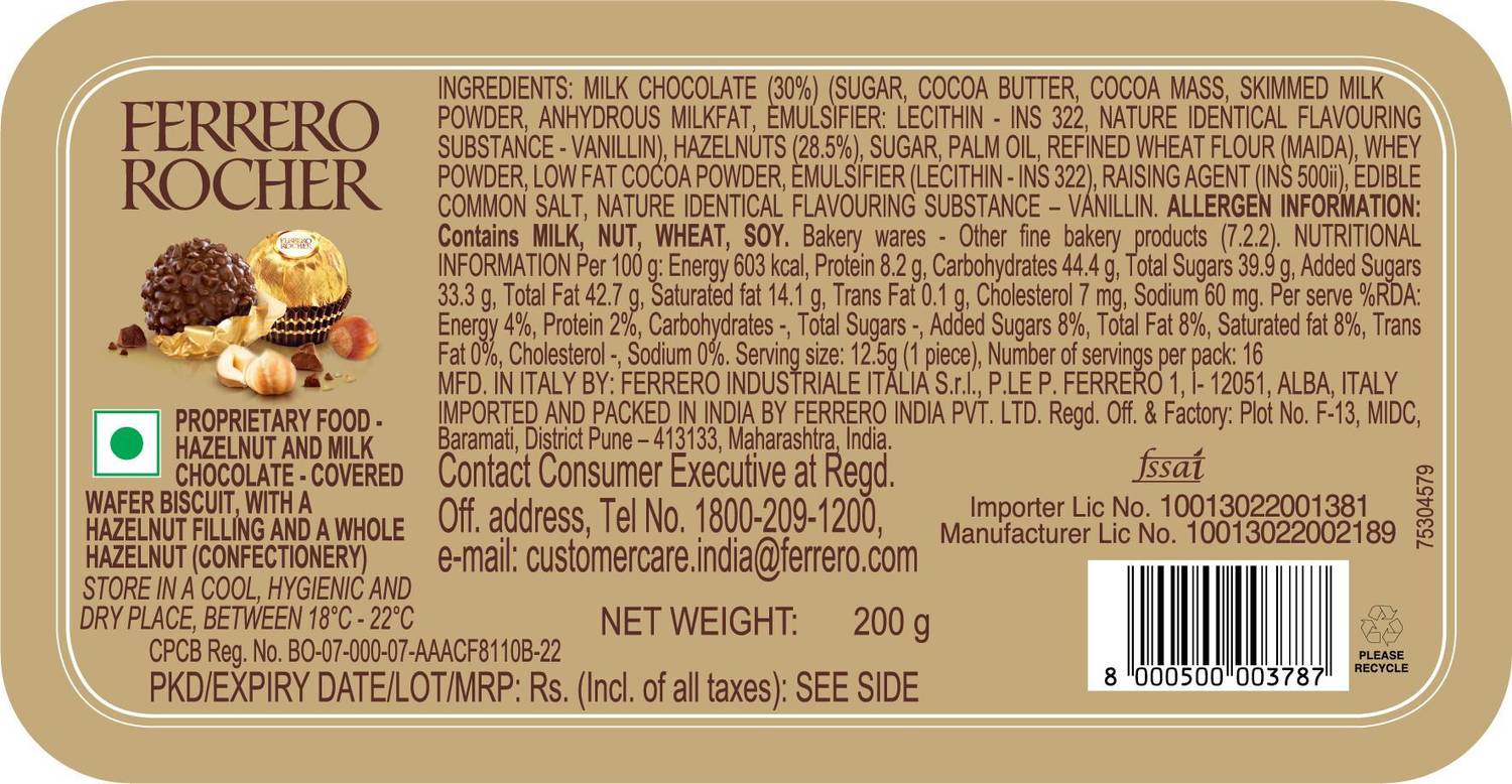 Ferrero Rocher Milk Chocolate Pack of 16 · 12.5 g (200 g total) - Image 3