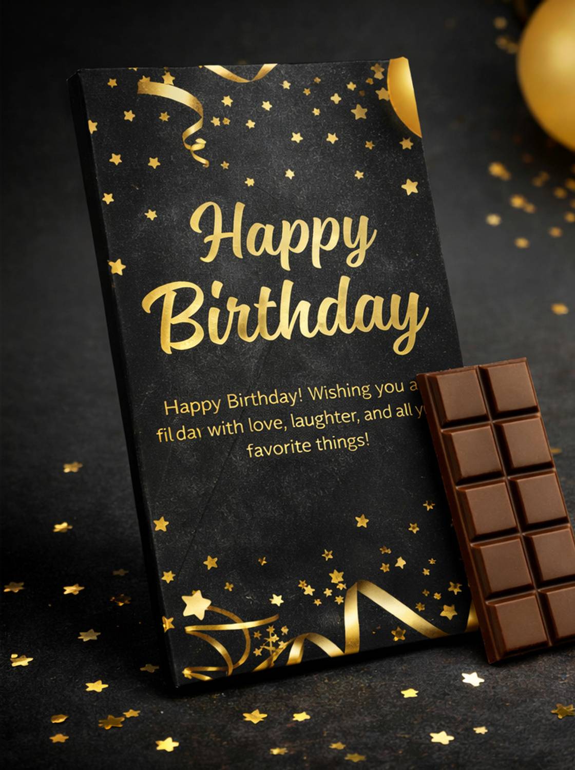 BLISSFULL BITES Happy Birthday Gifting Chocolate Bar – Rich Milk Chocolate Bar Gift Pack