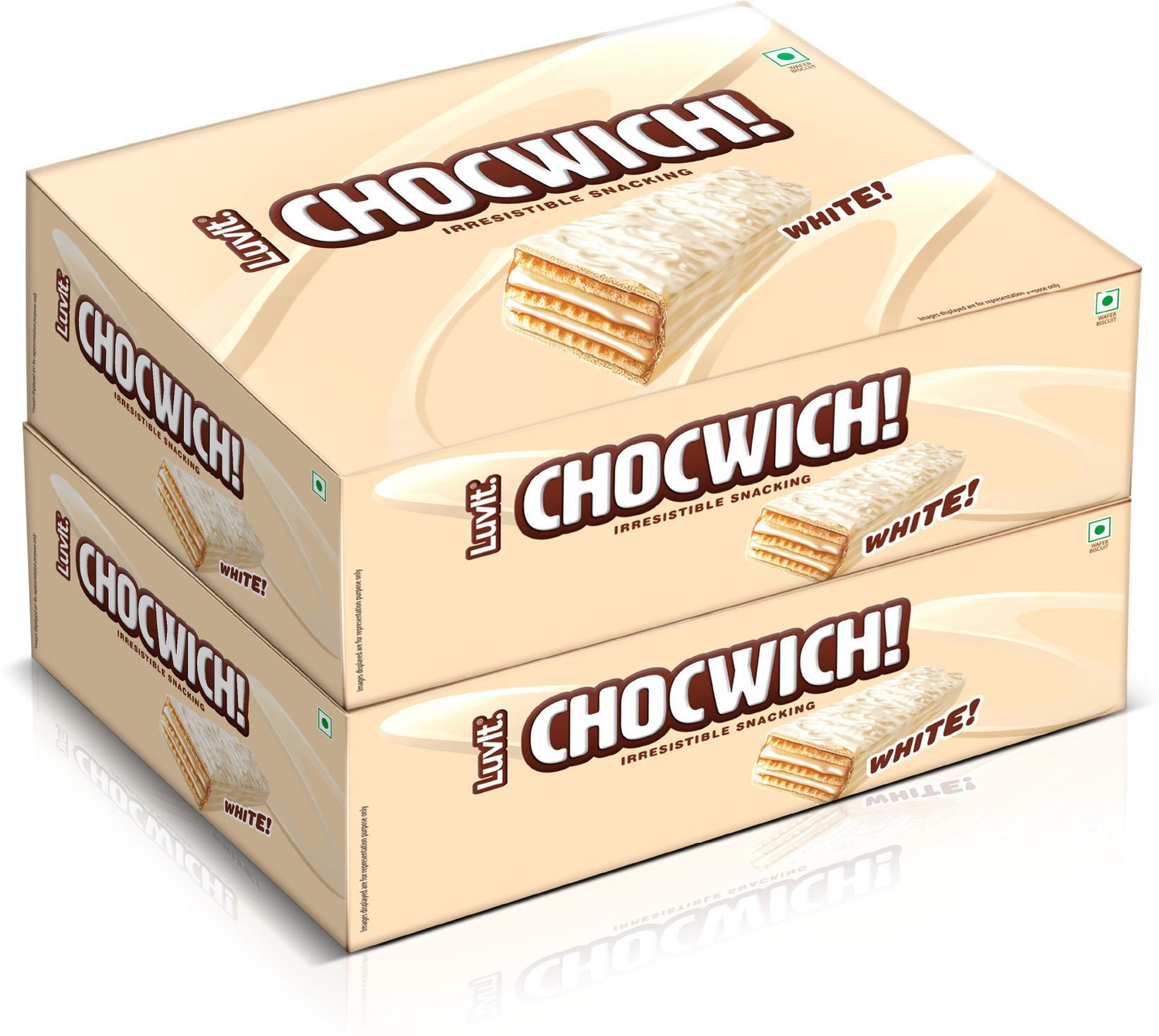 Image of LuvIt Chocwich White Crispy Wafer Chocolates | Crunchy & Delicious | Bar Gift Pack