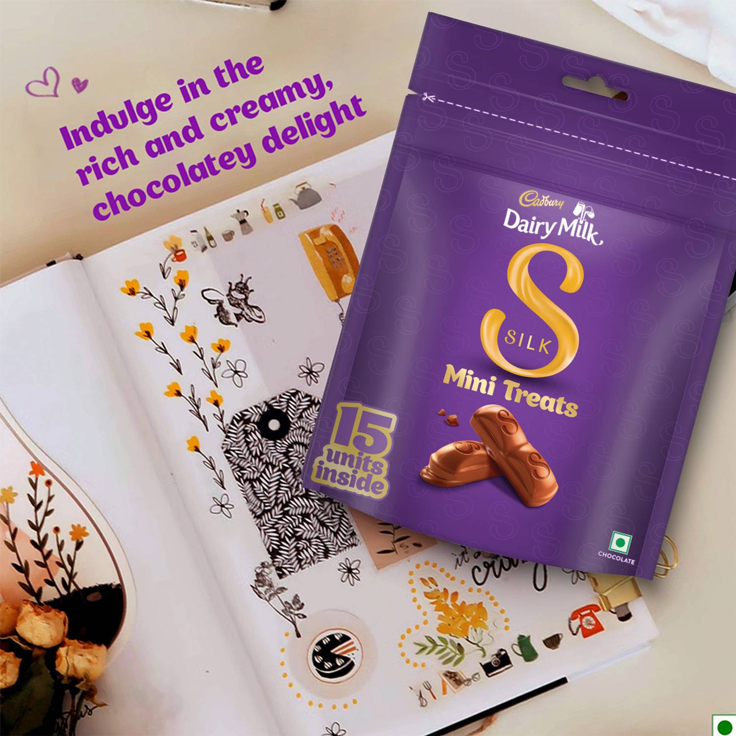 Cadbury Dairy Milk Silk Mini Treats Pack of 3 · 135 g (405 g total) - Image 5
