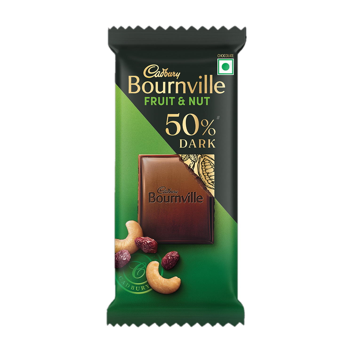 Cadbury Bournville Fruit & Nut 50% Dark Chocolate Bar