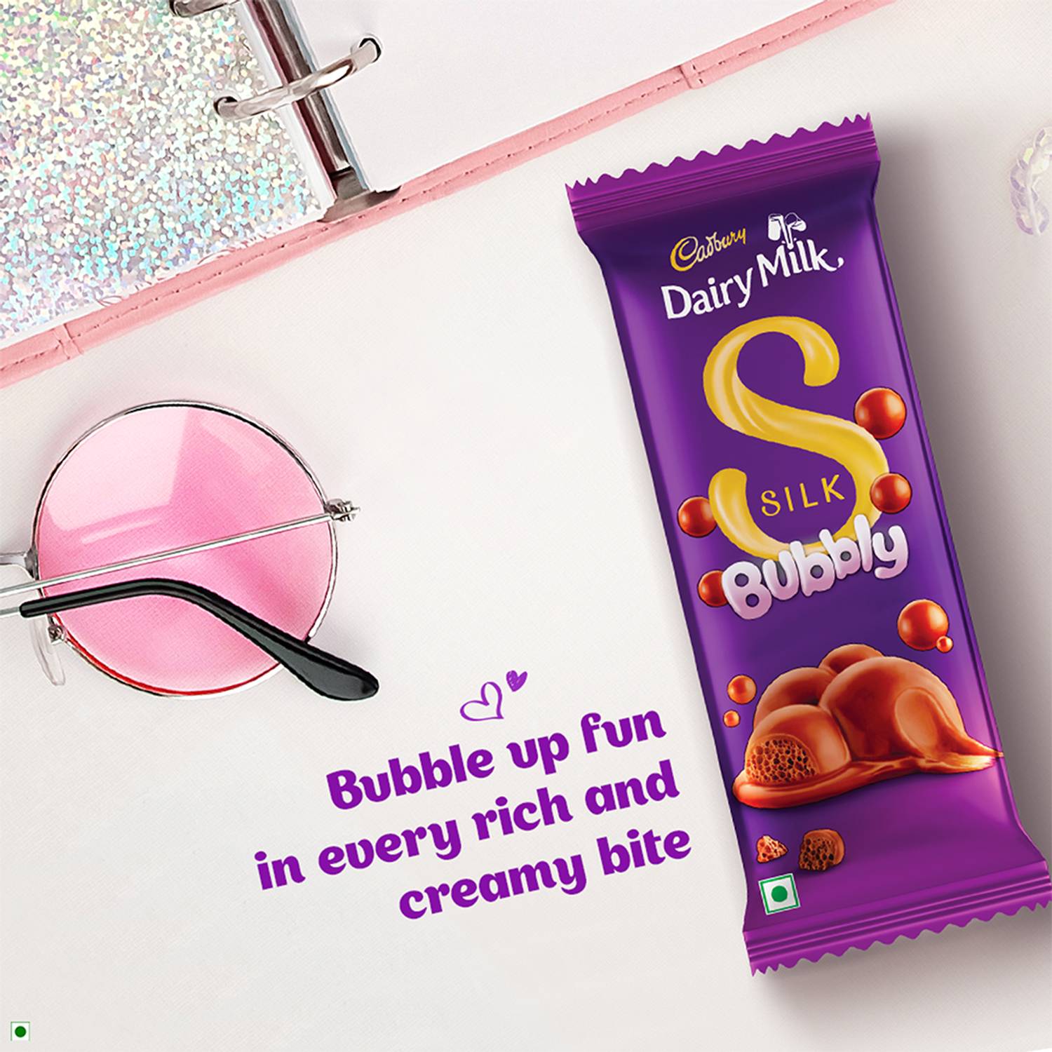 Cadbury Dairy Milk Silk Bubbly Chocolate Bars (3 x 112 g)