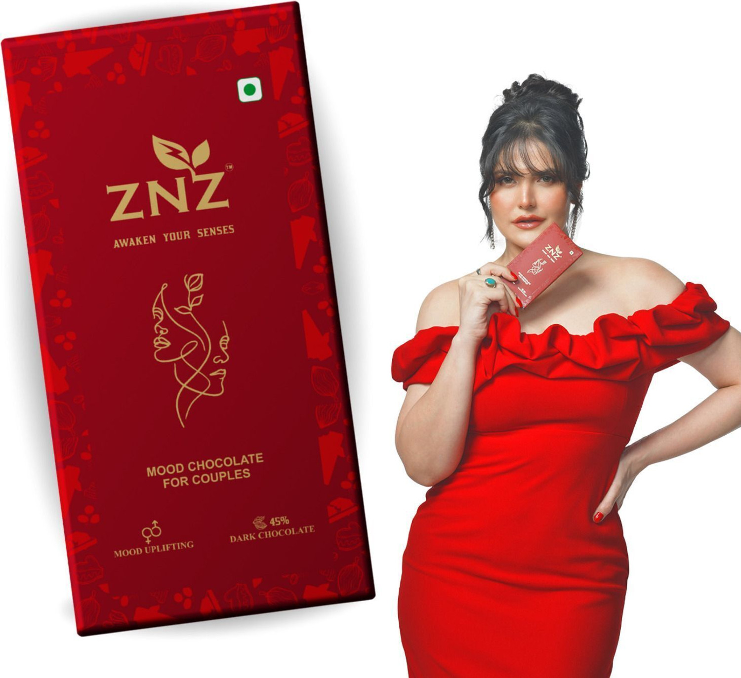 Image of ZNZ Dark Chocolate for Couples | Mood Uplifting Chocolate for Men and Women Bars