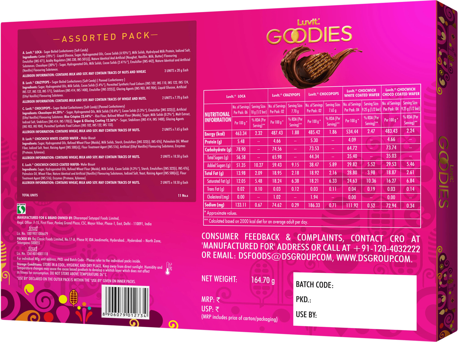 Image of LuvIt Goodies Chocolates Treat Gift Pack | For Birthday, Rakhi, Diwali Occasions | Truffles Gift Pack