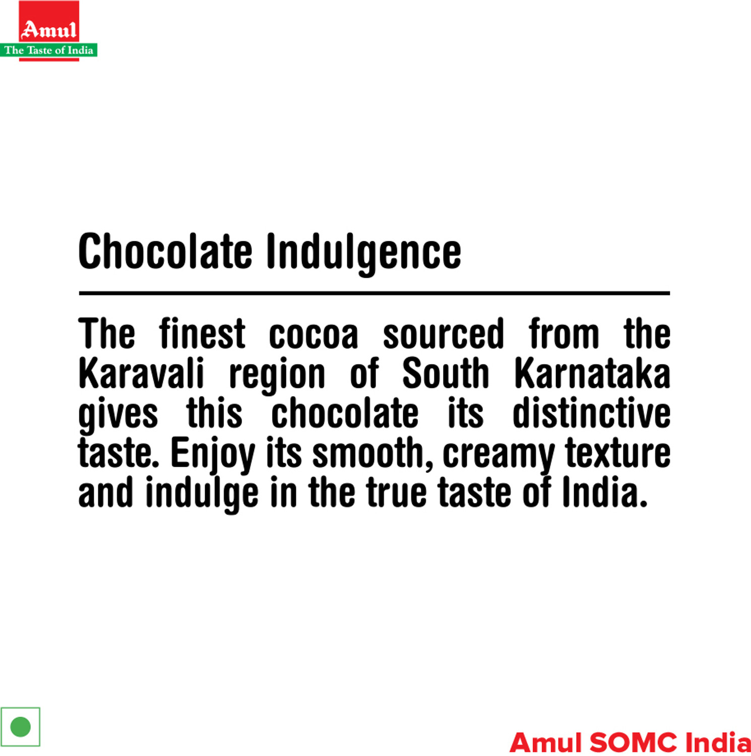 Image of Amul India Origin Milk Chocolate Bar