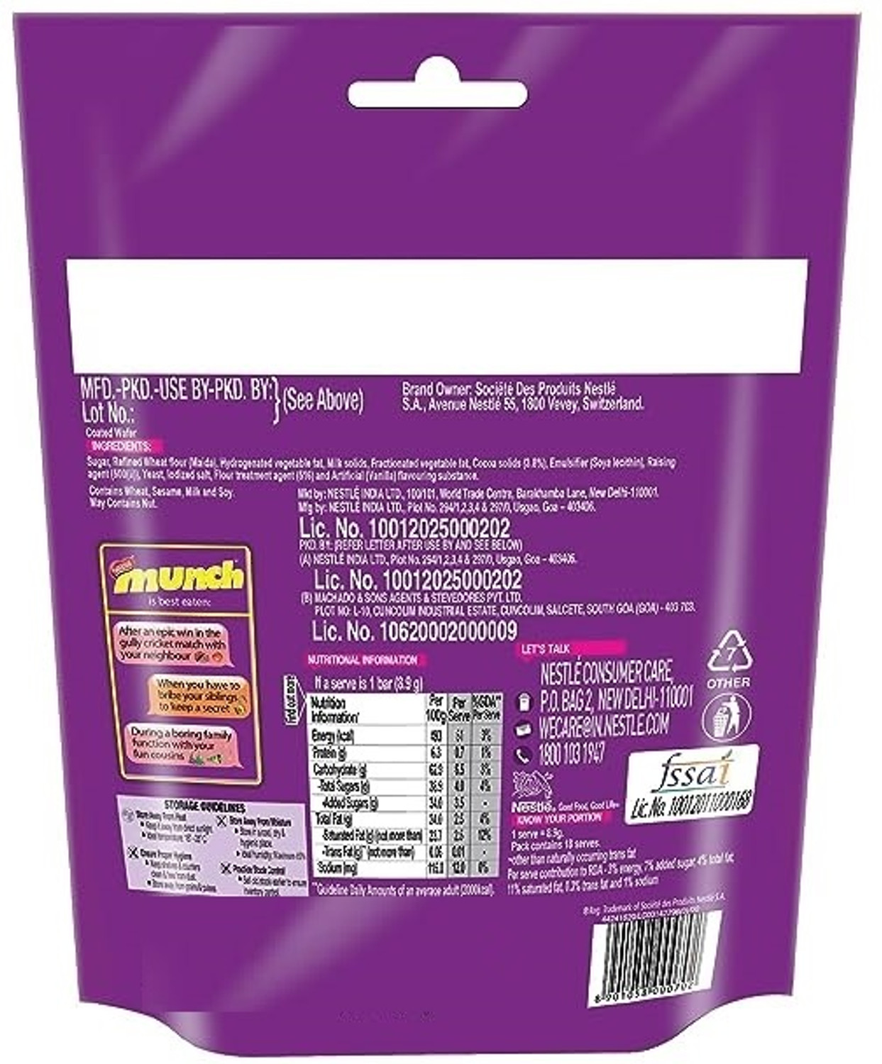 Image of NESTLE Munch Chocolate Bar Gift Pack