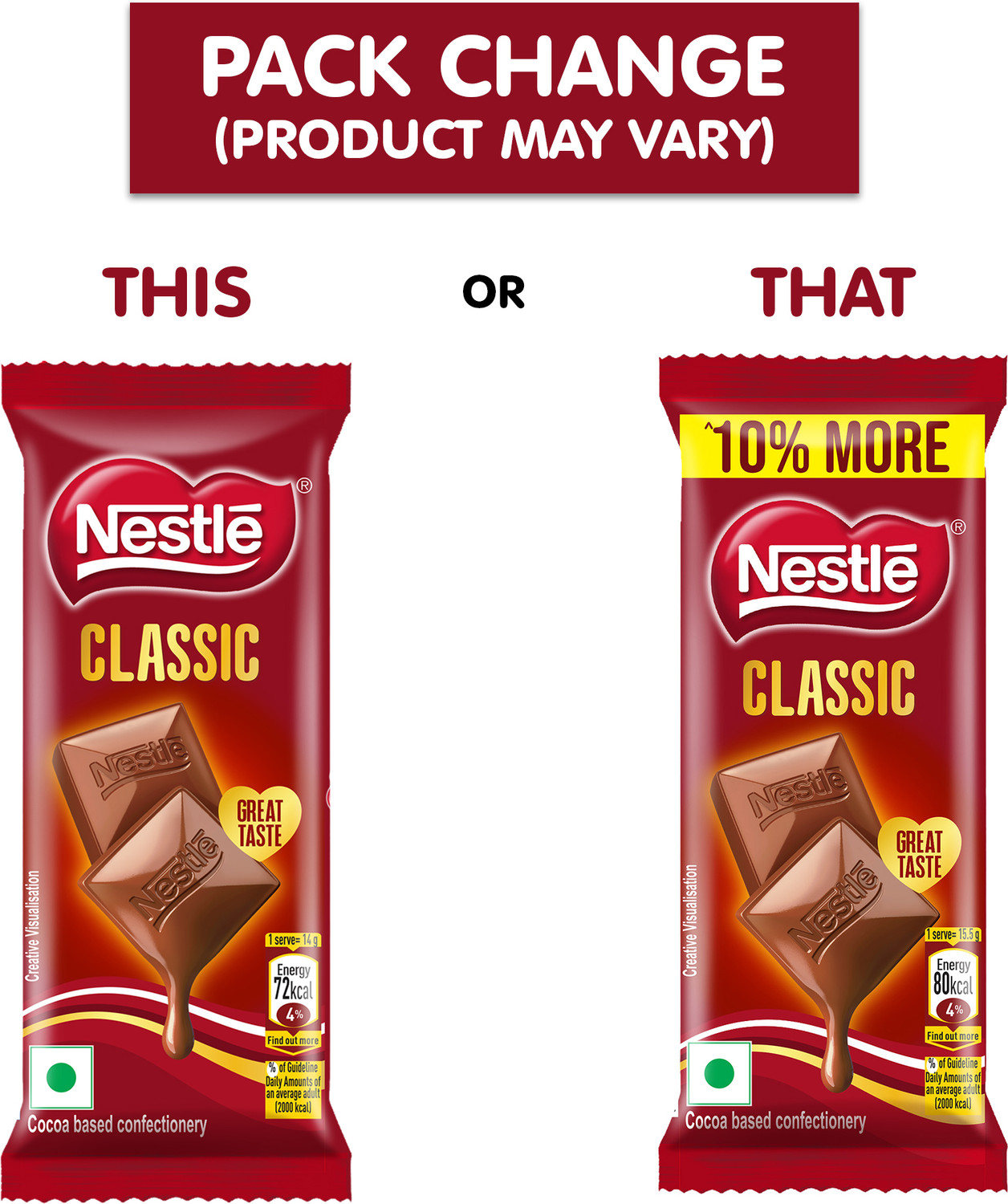 Image of NESTLE Classic Choco Chocolate Bar