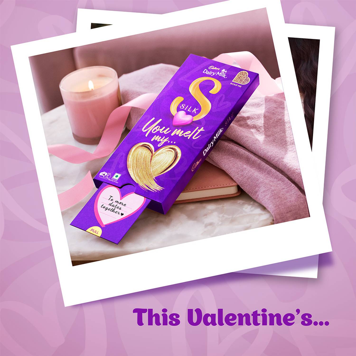 Cadbury Dairy Milk Silk Heart Blush Chocolate Bar Gift Pack - Image 3