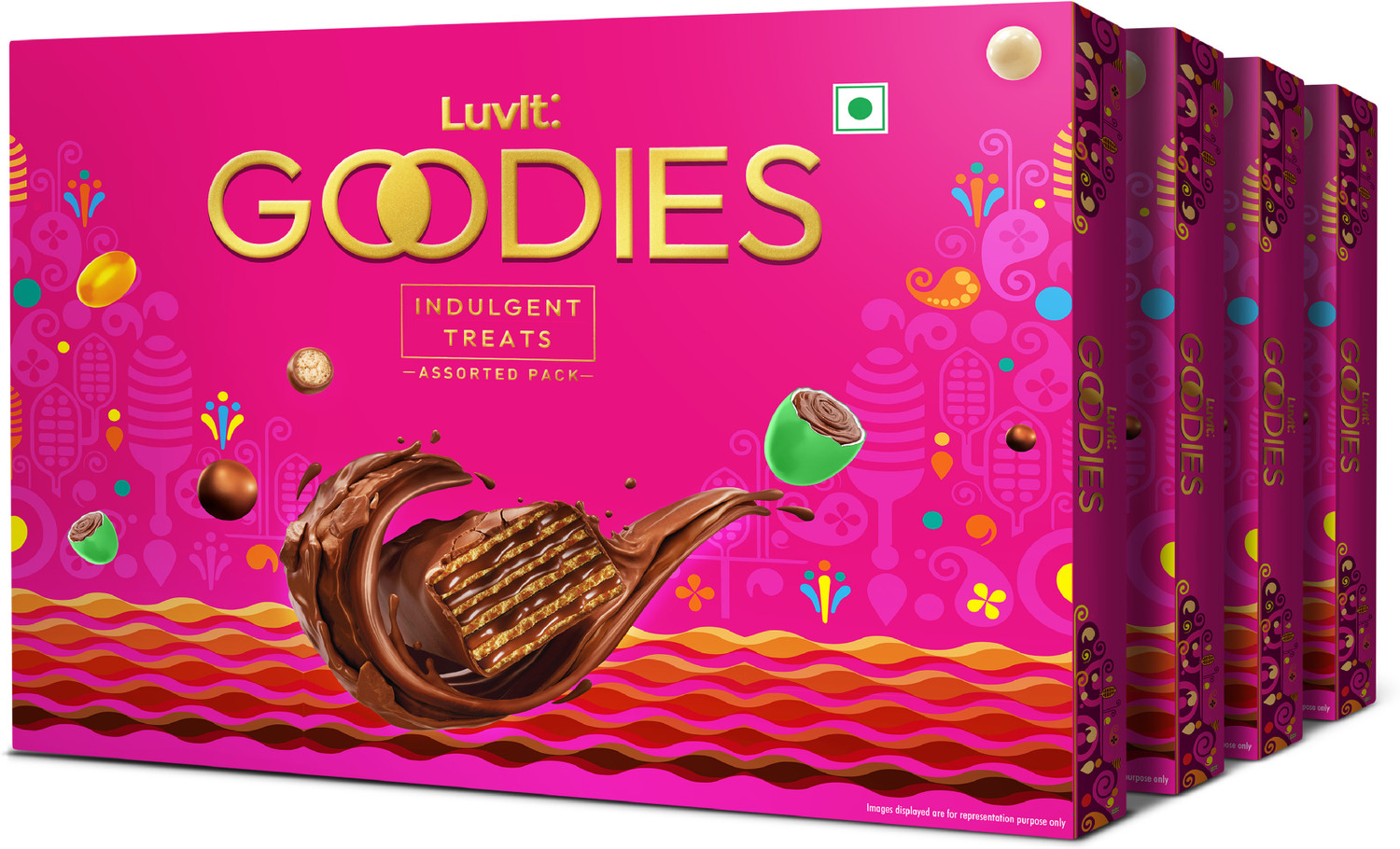 Image of LuvIt Goodies Chocolates Treat Gift Pack | For Birthday, Rakhi, Diwali Occasions | Truffles Gift Pack