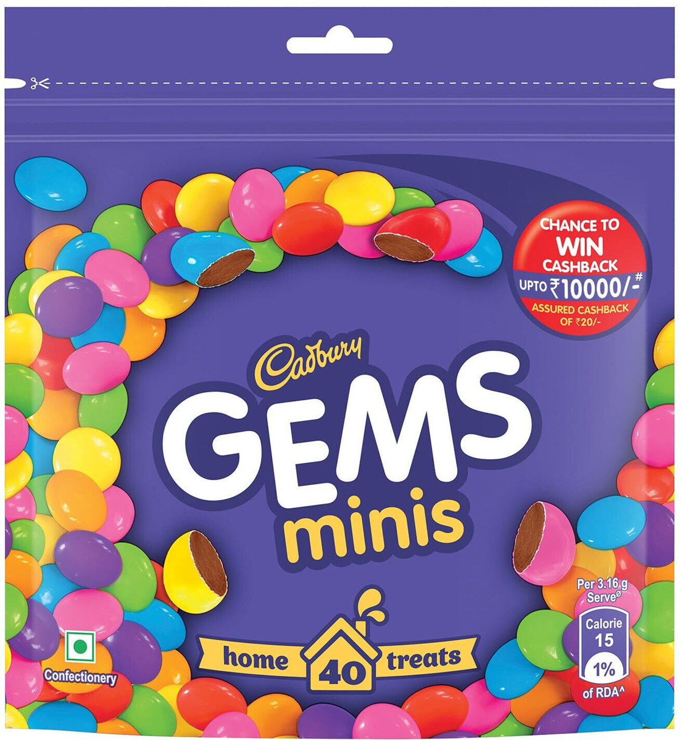 Image of Cadbury Gems minis pouch Bar