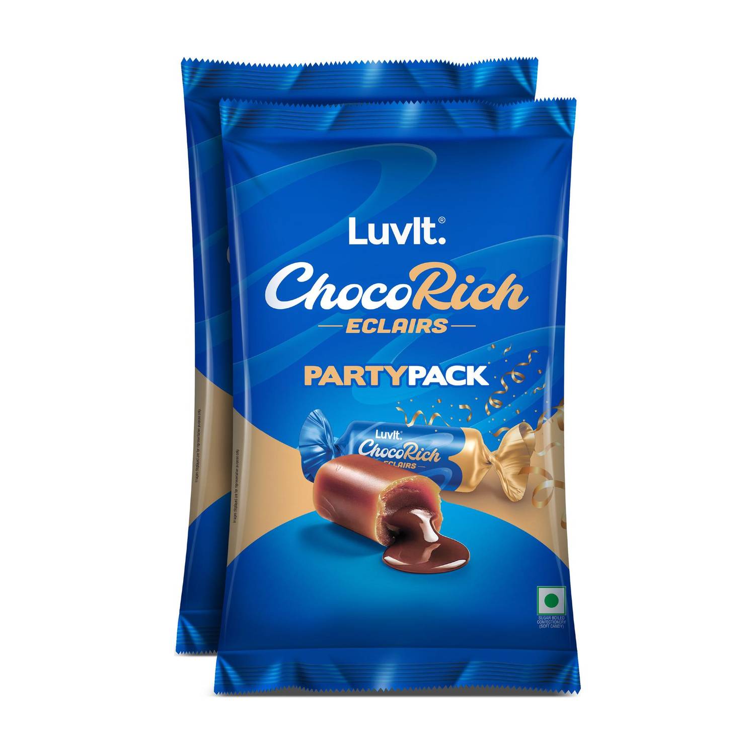 LuvIt Chocorich Classic Eclairs Chocolate | Birthday Party Pack | Caramels