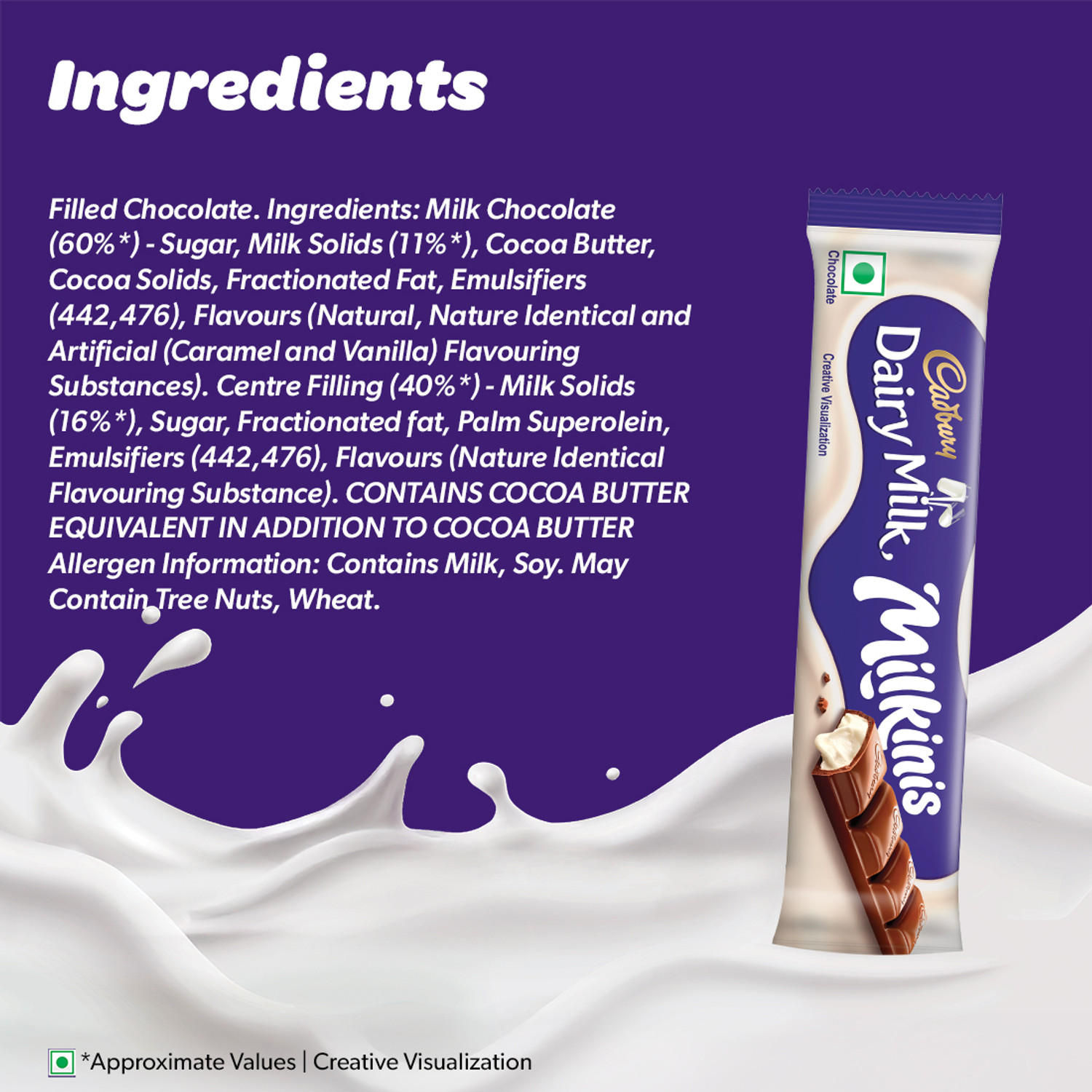 Image of Cadbury Dairy Milk Milkinis Chocolate Bar